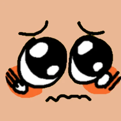 cursed but cute emoji - cri (white skin version)