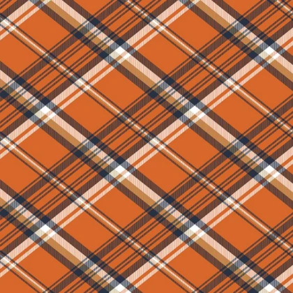 !!AUTUMN!! Plaid Orange and Black Fabric