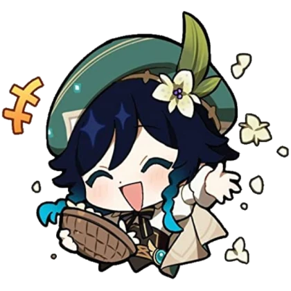 Venti with a Basket of Flowers. | Genshin impact