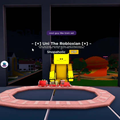 ron plays with a train set