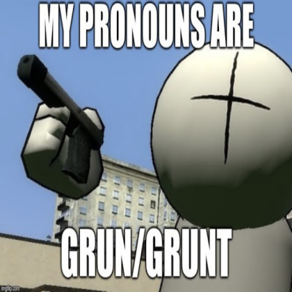 Grunt pronouns