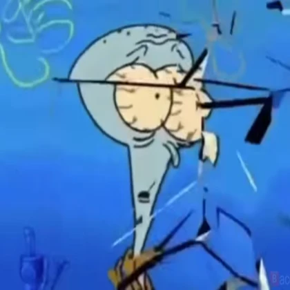 Squidward broken glass