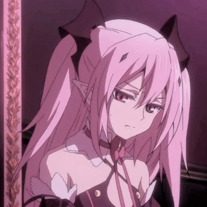 pink hair halloween cute anime girl