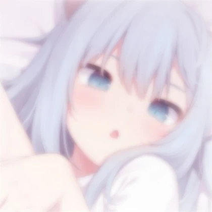 cute anime blue girl