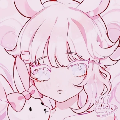 pink cute bunny anime pfp rh
