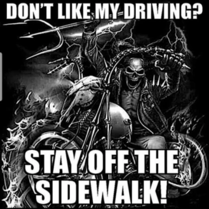 Please stay off the sidewalk