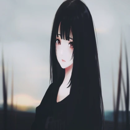 Black Haired Girl Anime 🖤