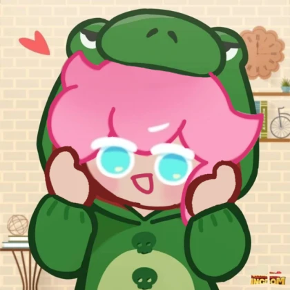 Strawberry crepe dino