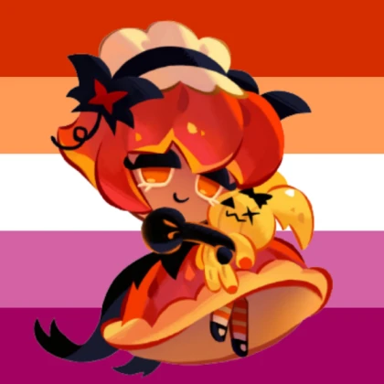 Pumpkin Pie Cookie w/ Lesbian flag