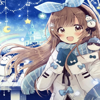 Cute Anime Girl Winter