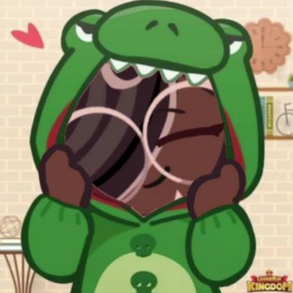 espresso cookie in a DINO HOODIE