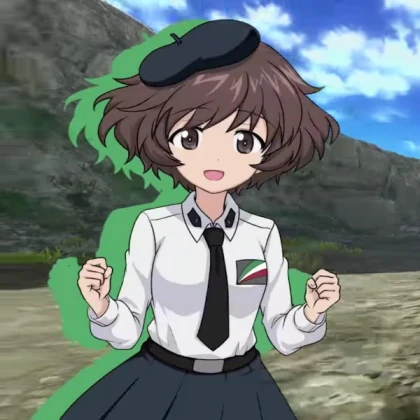 Brown haired anime girl