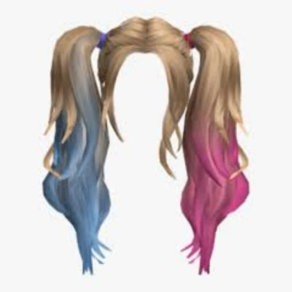 Hair color pink and blue