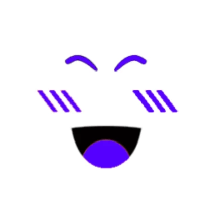 Super super happy face blue