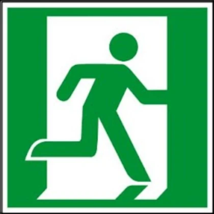 Running Man Right Emergency Exit Sign