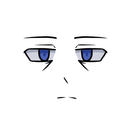 tired male face (blue)