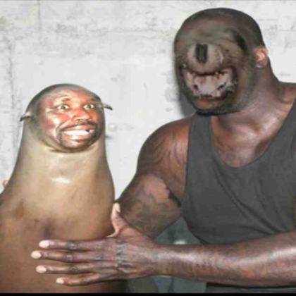 shaq with a seal!