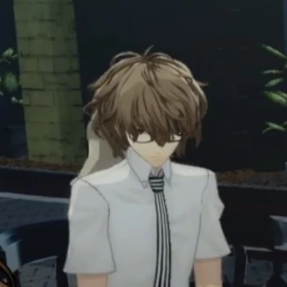 Akechi with glasses