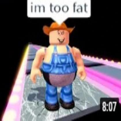 Fat man play squid game