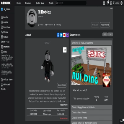 @Roblox Was Online 5 Hours Ago We Missed Him :(☹