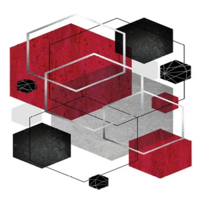 Black and Red Geometric