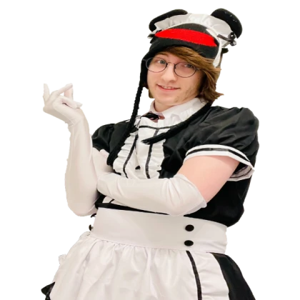 Kreek in a maid suit