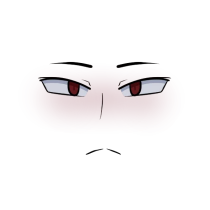 serious man face (deep red)