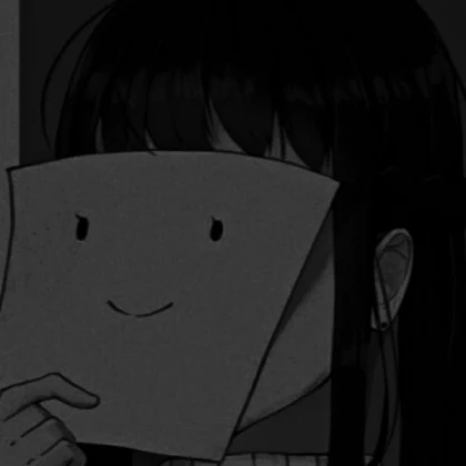 Aesthetic anime girl | sad Black and White