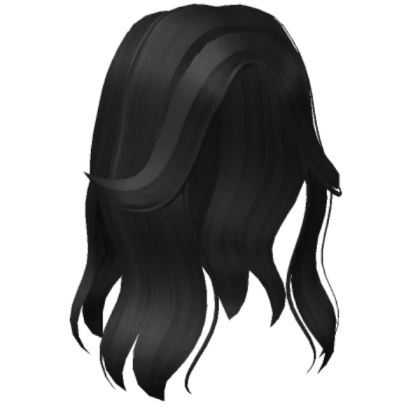 Aesthetic Split Bangs Hair in Black Roblox Decal