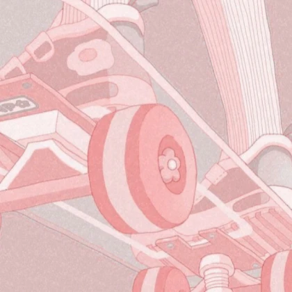 Anime | Aesthetic Kawaii Pink Skateboard