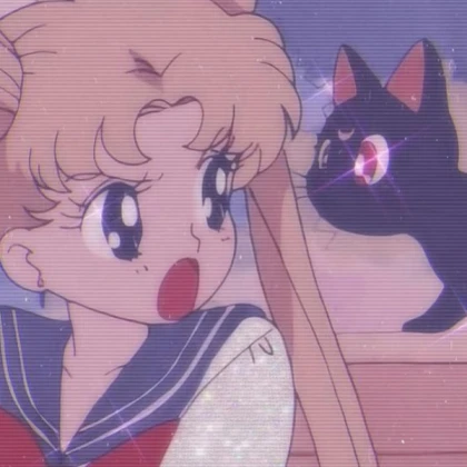 Aesthetic anime girl | Sailor Moon Black cat