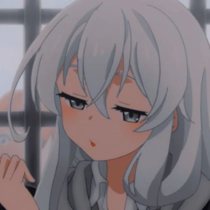 Aesthetic anime girl | Blue Silver Gray