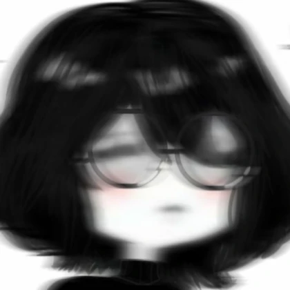 Aesthetic girl | Kawaii Blur Black and white