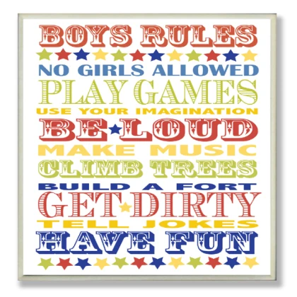 Boy Room Rules