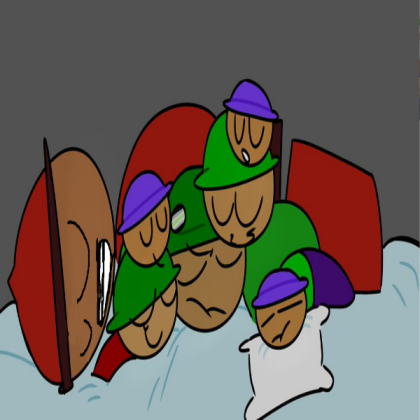 Disruption bambi is not having a good sleep there