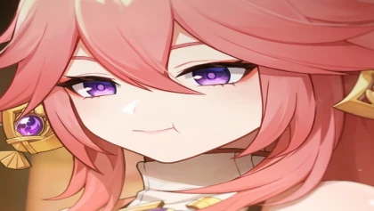 Yae Miko eating fried tofu