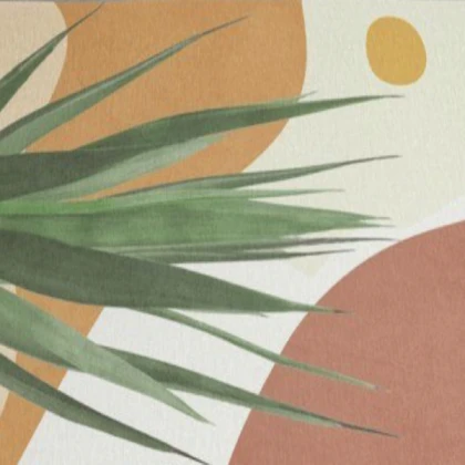 Abstract agave modern plant