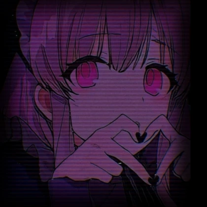 Cute Anime Girl That Makes A Heart