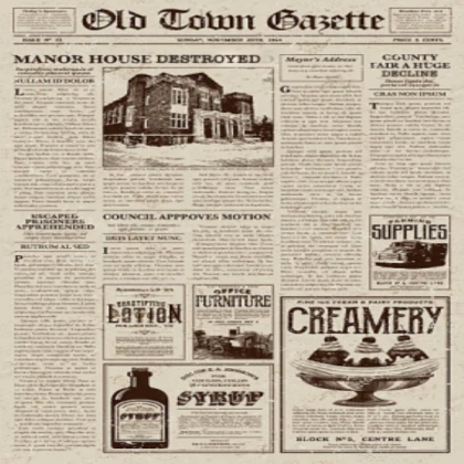 old newspaper for my bloxburg room