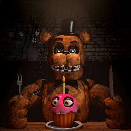 Freddy Doing The rock Pose