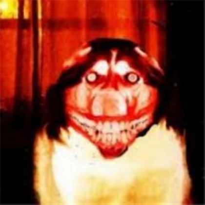 Smile dog scary