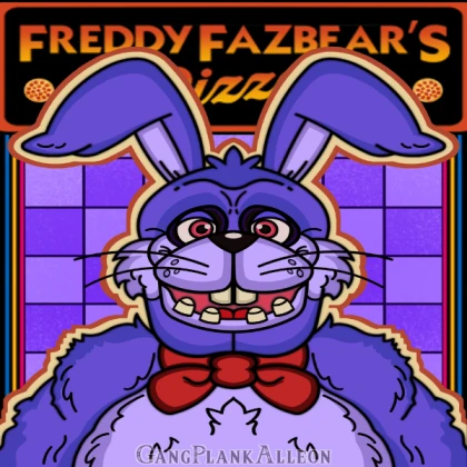 FNAF Bonnie Retro Poster
