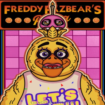 FNAF Chica Retro Poster
