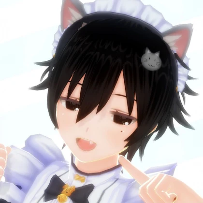 maid kawai cat boy