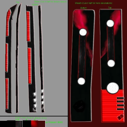 Shindo Custom Sword (Red and Black)