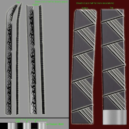 Shindo Custom Sword (Grey and Black)