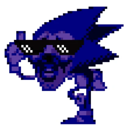 majin sonic ( with glasses )