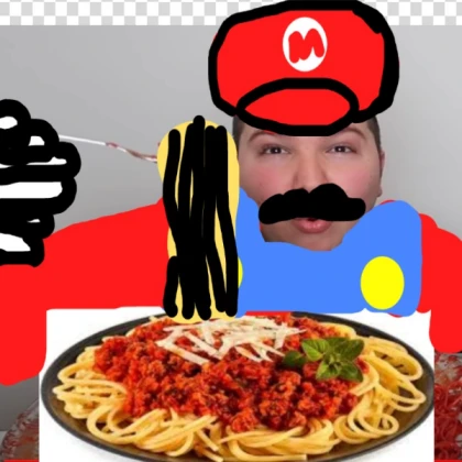 Mario Eating