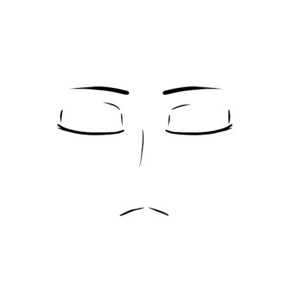 serious man face (blink-eyes closed)