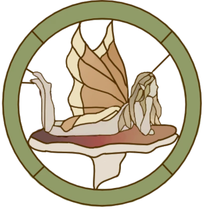 Circular Stained Glass Fairy Window